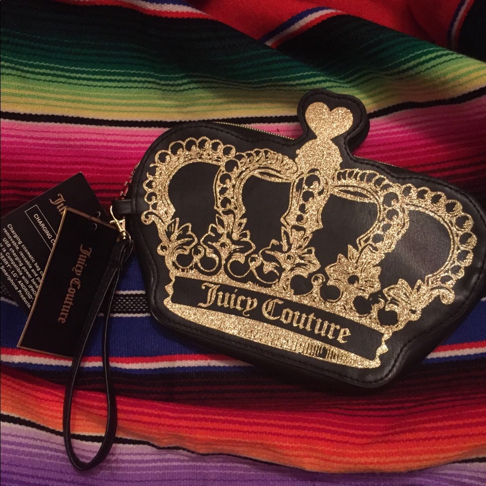 Juicy Couture crown phone charging wristlet new